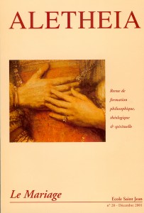 Aletheia n° 20 : Le mariage